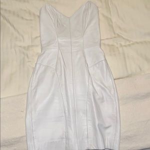 Michael Hoban Strapless Vintage leather dress